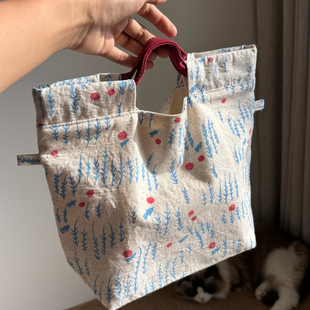 碎花小清新包包女士可爱休闲百搭通勤拎包上班杂物外出收纳手提包