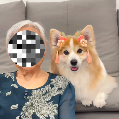 毛球拜年绒花桃子流苏对夹女宝夹子儿童古风可爱新年宝宝汉服