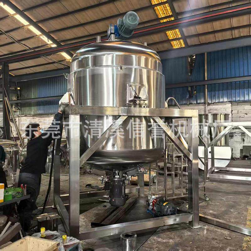 广东东莞液体搅拌罐 108胶水/热融胶双层油加热反应釜 混料拌料桶