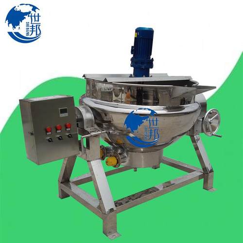 厂家多功能不锈钢夹层锅立式可倾式夹层锅电加热蒸气刮低搅拌