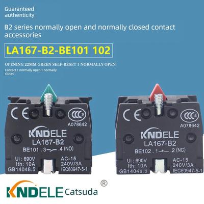 KNDELE科耐达LA167-B2-BE101C 102C按钮触点常开常闭NO接线模块NC