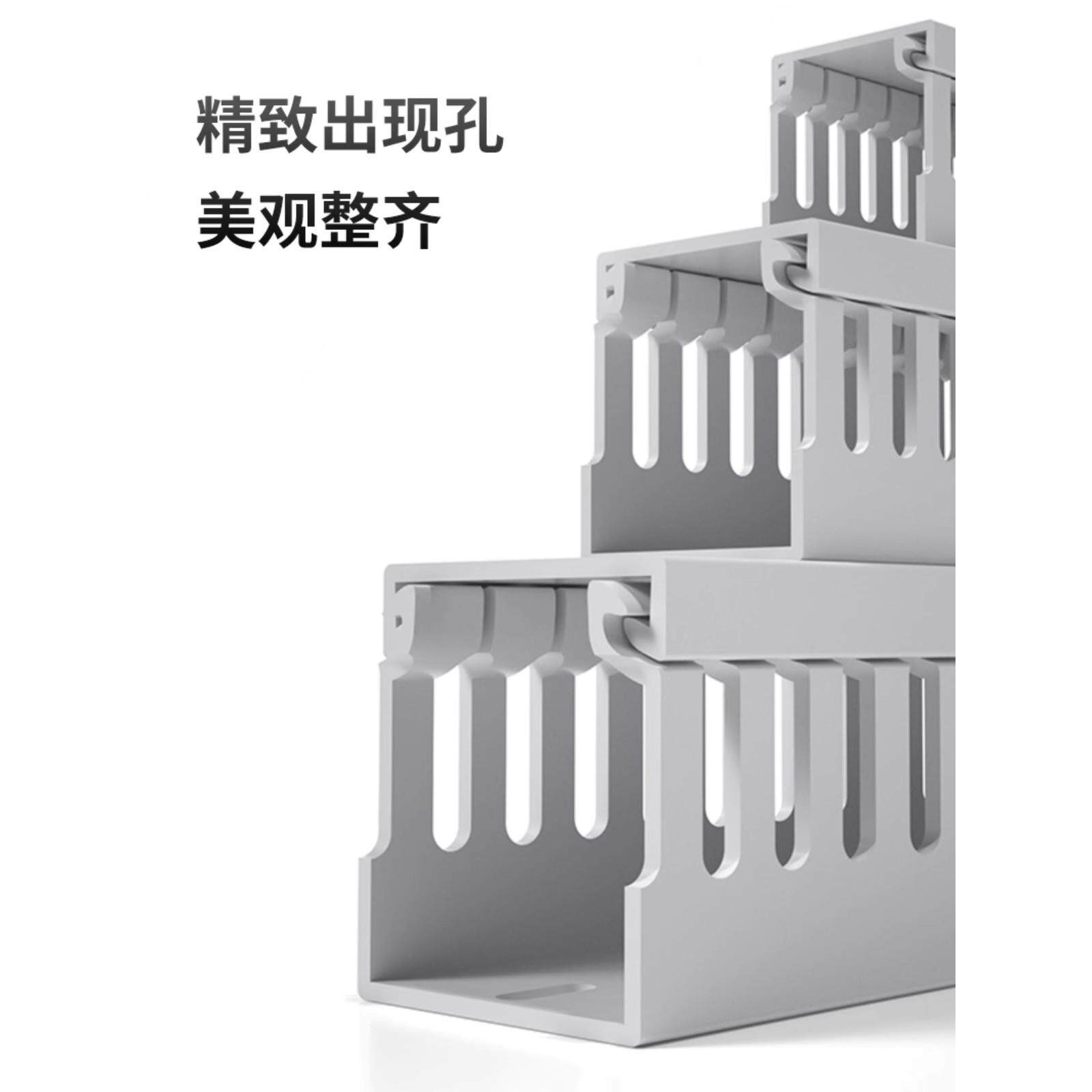 pvc细齿线槽明暗装阻燃绝缘塑料工业配电箱电箱控制箱导轨理线器