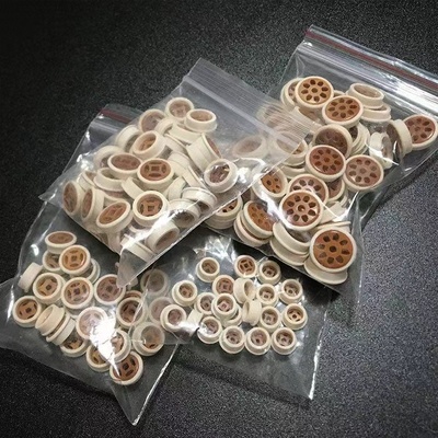 文玩葫芦镶口镶嵌配件气窗 虫具香囊透气孔 橄榄核仿牙边圈金钱窗