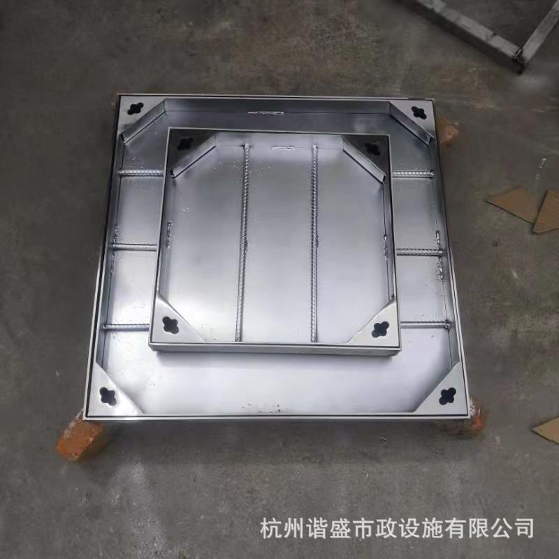 不锈钢井盖隐形雨水阴井盖绿化装饰检查井盖方井盖400×600