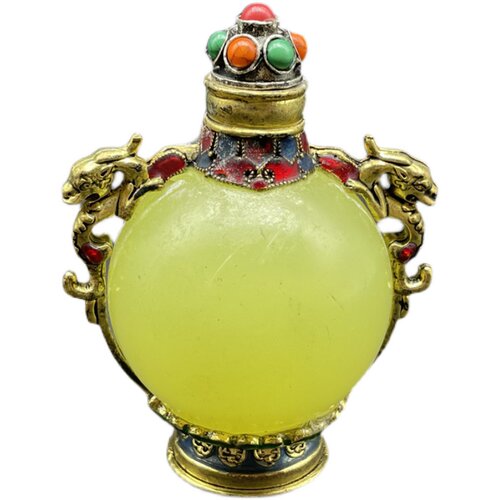 古玩杂项做旧纯铜鼻烟壶工艺品y收藏仿古老鼻烟壶烟具古董装饰摆