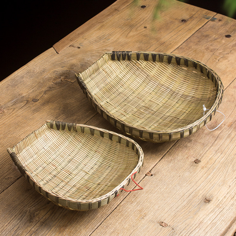 竹编簸箕 竹青筲箕淘米竹篮子沥水D洗菜筐 火锅饭店农家用开口簸,特色手工艺,竹编/竹雕,淘宝优惠券,粉丝福利购,淘宝优惠卷