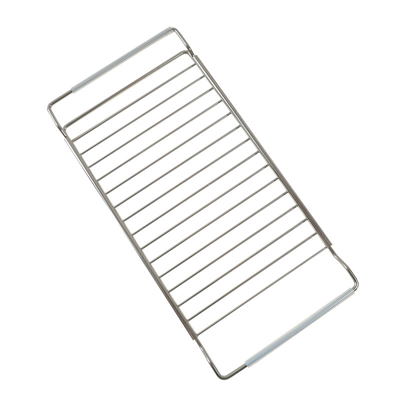 厨房沥水架水f槽边可伸缩家用304不锈钢碗碟置物架洗碗池过滤架子