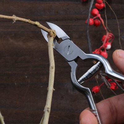 全钢盆景专用工具l园艺修枝剪刀水口钳盆栽制作造型叶芽铝线剪刀