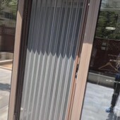 金刚网隐形折叠带锁纱门风u琴式 伸缩防盗防蚊防鼠铝合金推拉纱窗