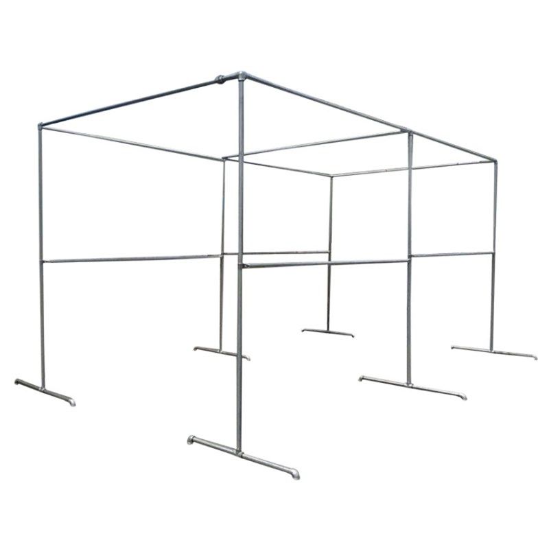 镀锌钢管水管晾衣架落地户外防风双杆G加厚四方晒被凉衣架瓜果棚