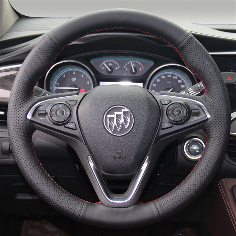 别克昂科威/英朗/昂克拉/威朗专用手缝方向盘套S真皮把套改装内饰