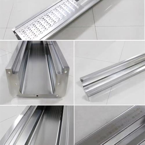 304不锈钢成品排水沟U型槽排水C槽地沟厨房下水道沟槽水槽盖板水