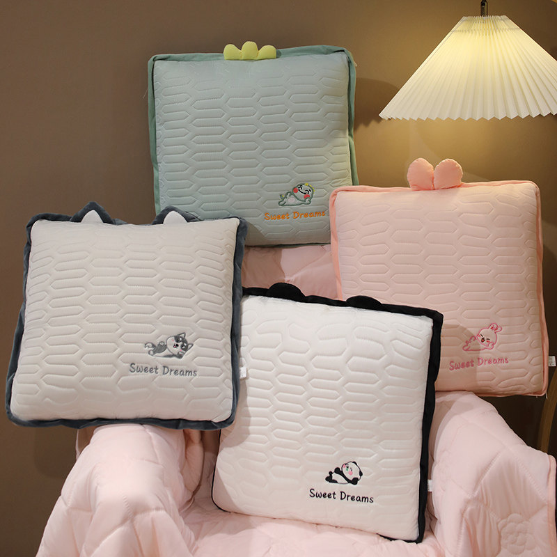 乳胶冰丝抱枕被子l两用毯子二合一办公室午睡枕头沙发汽车载小靠,居家布艺,抱枕被,淘宝优惠券,粉丝福利购,淘宝优惠卷