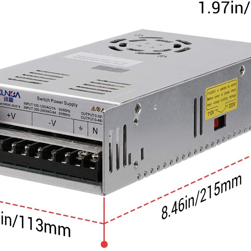 350W电流电压可调数显开关电源12V15V24V3F6V40V48V60V72V80V110V