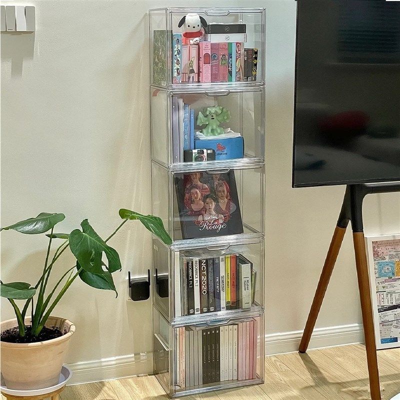 书本收纳盒收纳箱k透明亚克力书架儿童学生杂志住宿整理神器磁吸,收纳整理,书桌收纳置物架,淘宝优惠券,粉丝福利购,淘宝优惠卷