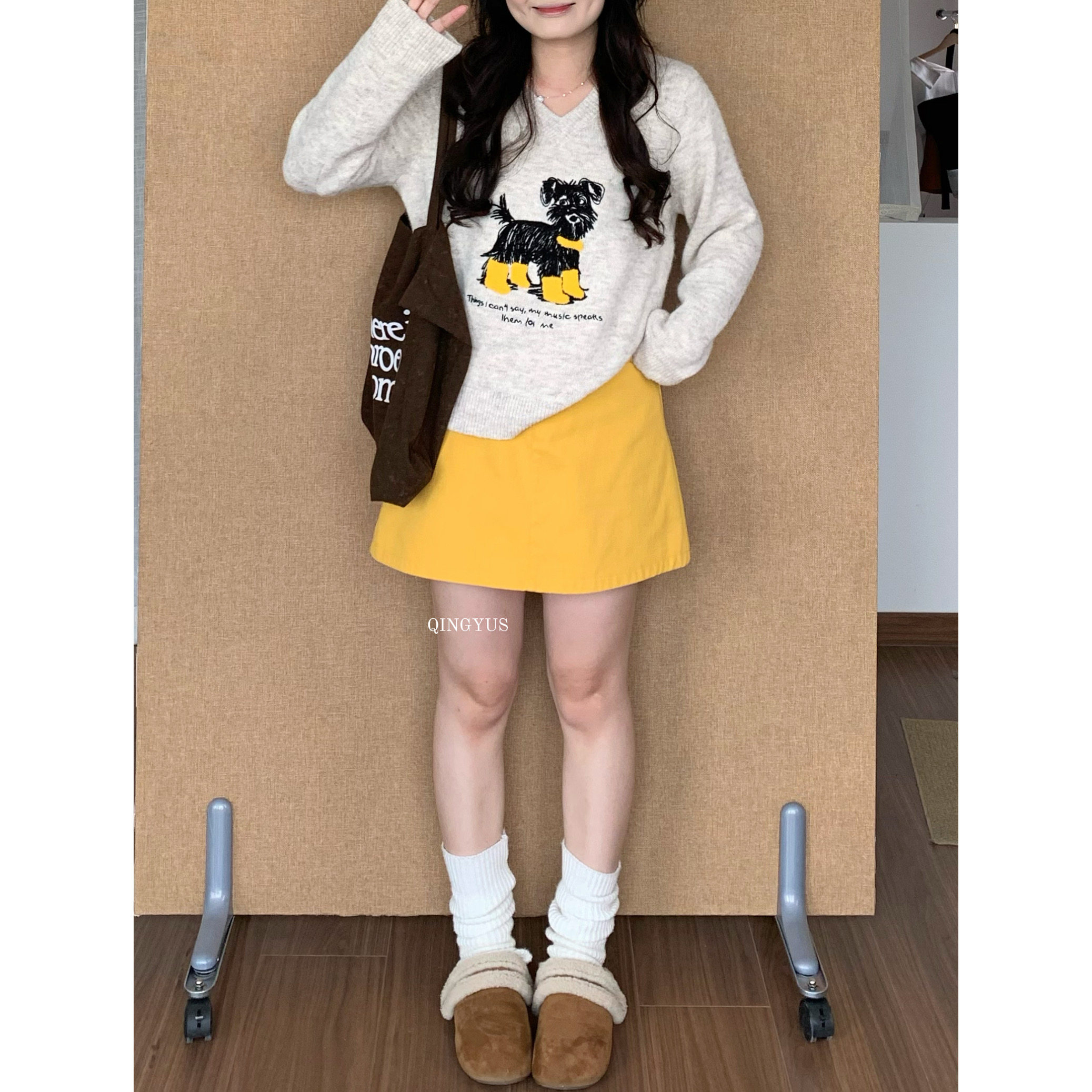 青屿衫半身裙春季大码显瘦