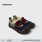 2025秋冬新品 fafamoon设计师品牌 点灯人 工作帆布鞋 子蓝色