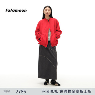 【2025秋冬新品】fafamoon设计师品牌 女士两面穿复古夹克外套