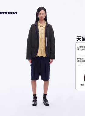 【2026秋冬新品】fafamoon设计师品牌包边针织西装外套