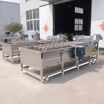 山楂果蔬气泡清洗机大型海带酱腌菜脱盐清洗设备辣椒豆角洗菜机