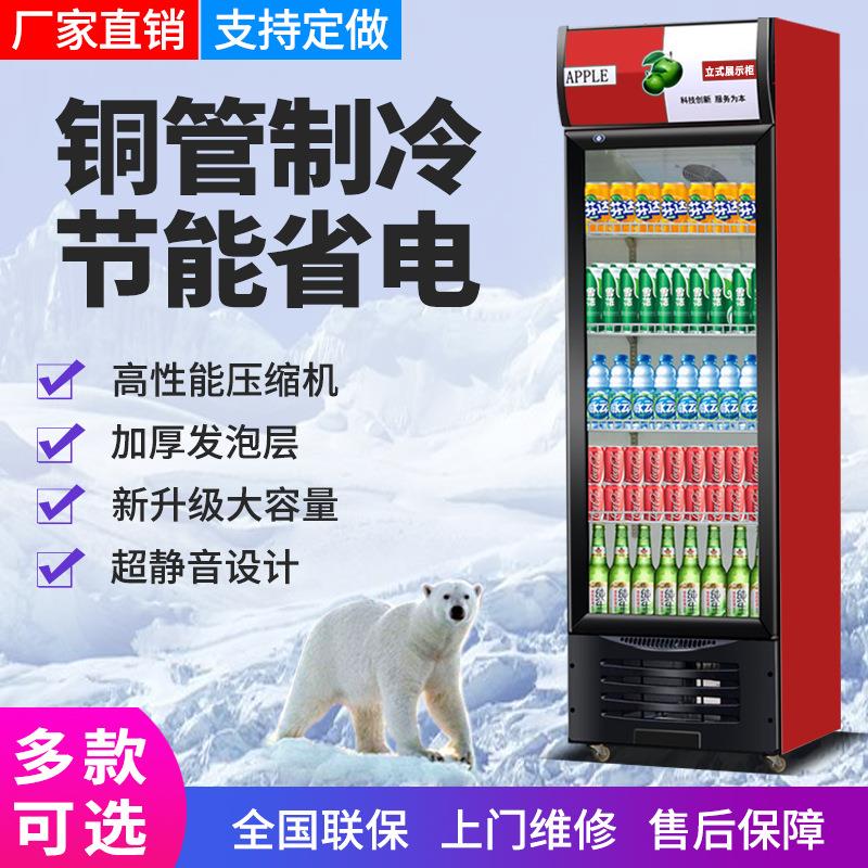冷藏展示柜冰柜保鲜饮料啤酒单双三开门超市水果玻璃立式商用冰箱