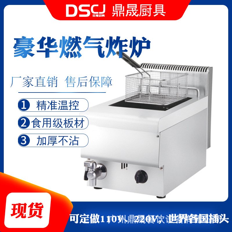 鼎晟DSCJ6/8/11/16/20L燃气炸炉油炸锅商用炸炉炸鸡排薯条油条