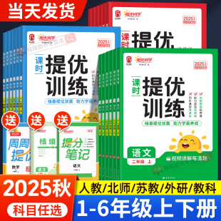 小学同步练习册题试卷 北师大苏教版 2025秋新版 阳光同学提优训练课时优化作业一二三四五六年级上册下册语文数学英语科学全套人教版