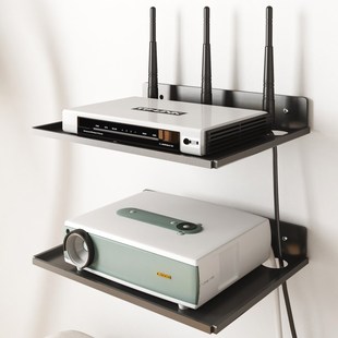 路由器投影仪壁挂支架床头卧室客厅挂墙置物架免打孔无痕散热托架