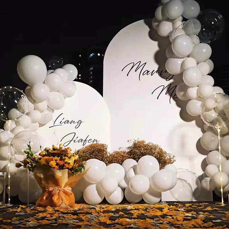 七夕情人节气球装饰求婚告白背景墙现场布置生日浪漫室内kt板套餐