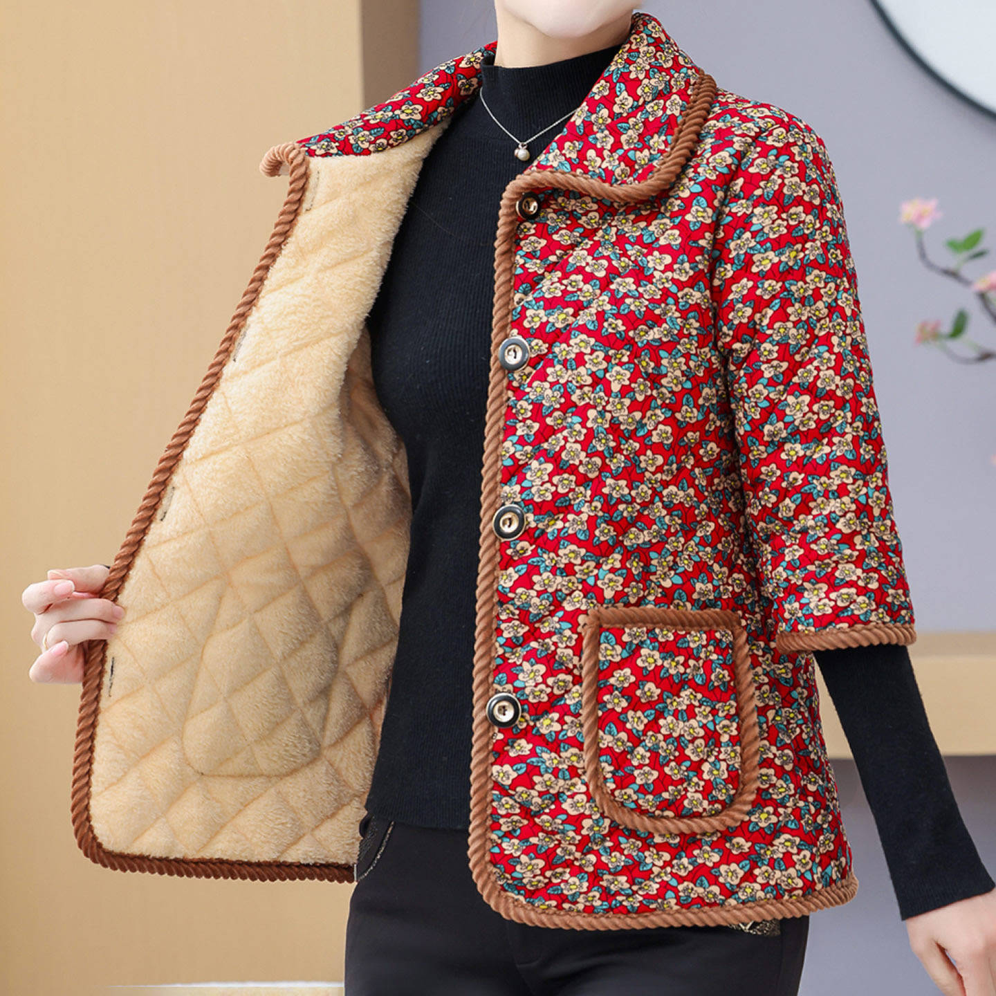 冬季新款时尚百搭加绒加厚半袖马甲女士中老年妈妈装保暖中袖棉服,女装/女士精品,马夹,淘宝优惠券,粉丝福利购,淘宝优惠卷