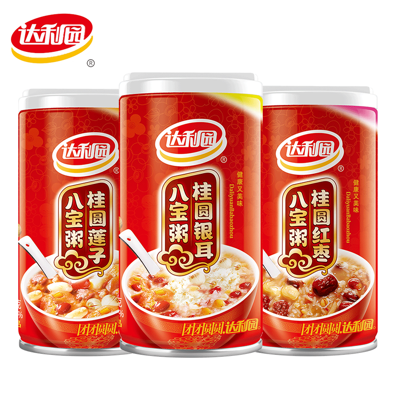 达利园罐装早餐粥八宝粥桂圆莲子银耳速食即食早餐夜宵下午茶野餐