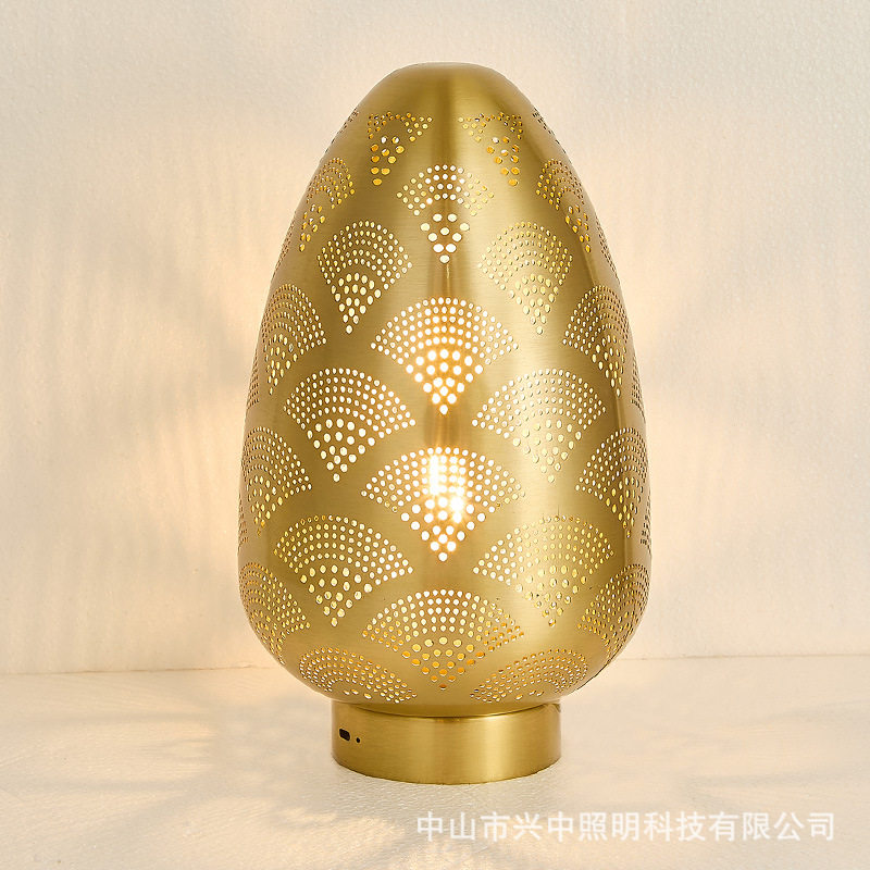 复古铁艺东南亚风高端床头台灯