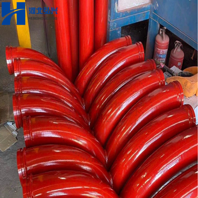 混凝土输送三通弯管 DN125*R500*90高压三通泵管