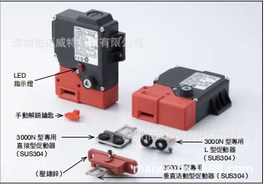 HS1L-DT7Y4KMSR-R日本和泉电气IDEC特价供应安全门锁