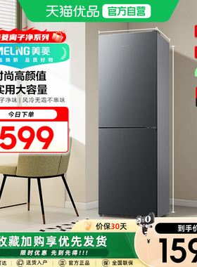 美菱离子净300L净味风冷无霜节能两门家用冰箱官方BCD-308WECX