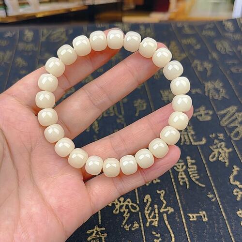 （C02）9*10mm荔枝冻单圈手串天然菩提根串
