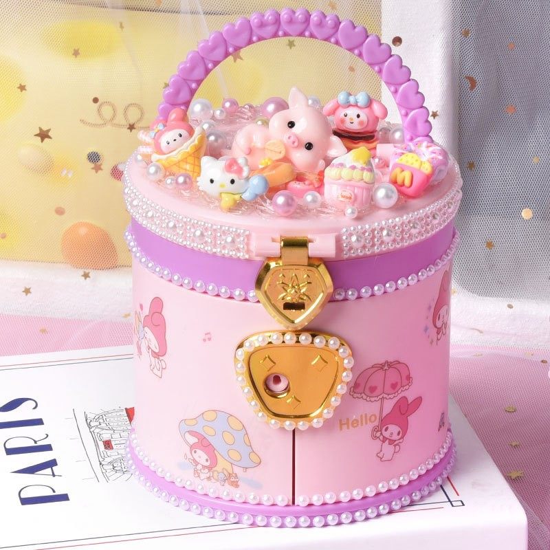 手提百宝箱 儿童手工奶油胶制作公主饰品收纳盒抽屉diy材料包SE71