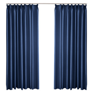 遮光窗帘卧室加厚全遮光2022新款 轻奢超强隔音 免打孔杆一整套安装