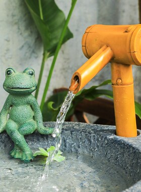陋石坊庭院喷泉流水景观露台户外小鱼池阳台造景布置民宿装饰摆件
