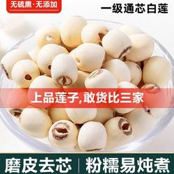 洪湖莲子干货无芯带心去芯新莲籽磨皮红白莲粉糯无硫大粒湖北特产