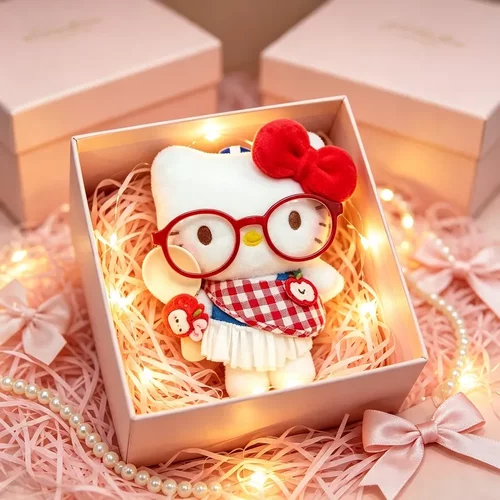正版大挎包HelloKitty卡通毛绒玩偶挂件钥匙扣kt猫公仔包挂件