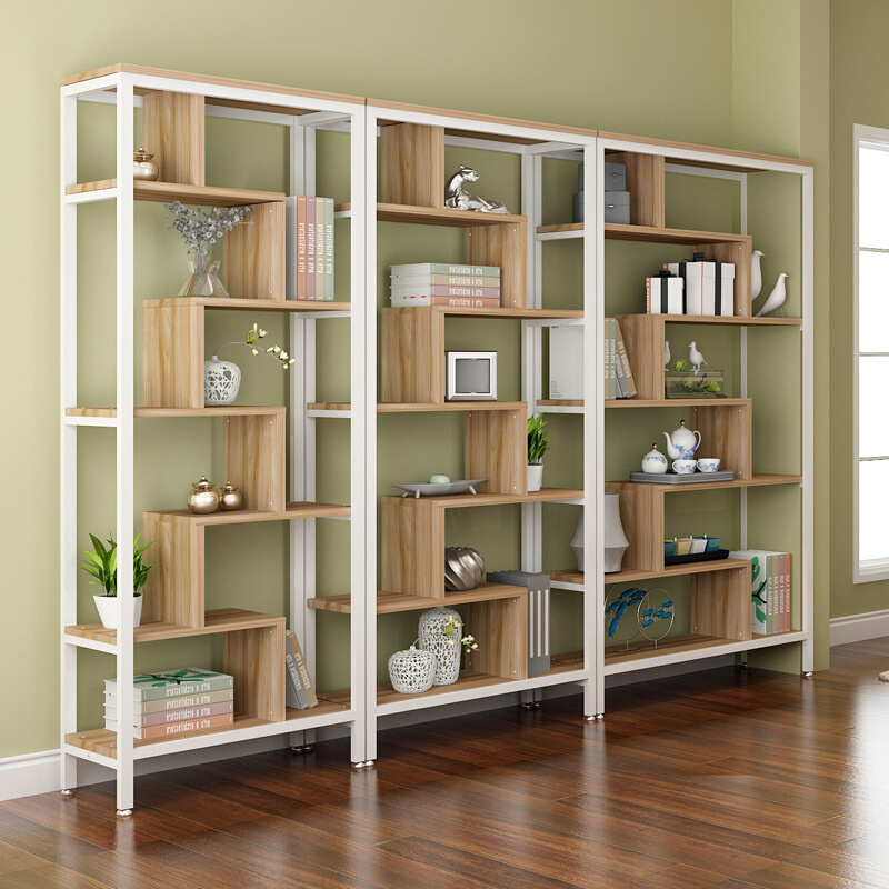 书房简易书架 隔断收纳储物柜 落地货物架家具 厂家批发直供