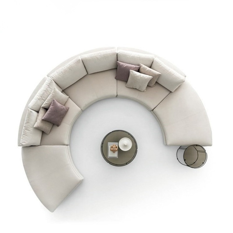 洽谈区会客区接待区半圆形组合沙发公司售楼部签约区沙发半圆形