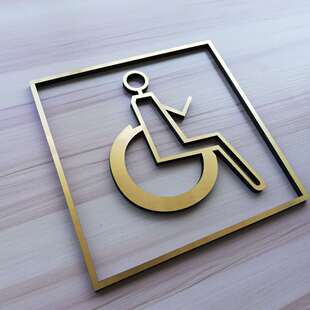 双面卫生间门g牌洗手间标识牌WC指示牌厕所门牌亚克力标识牌引导