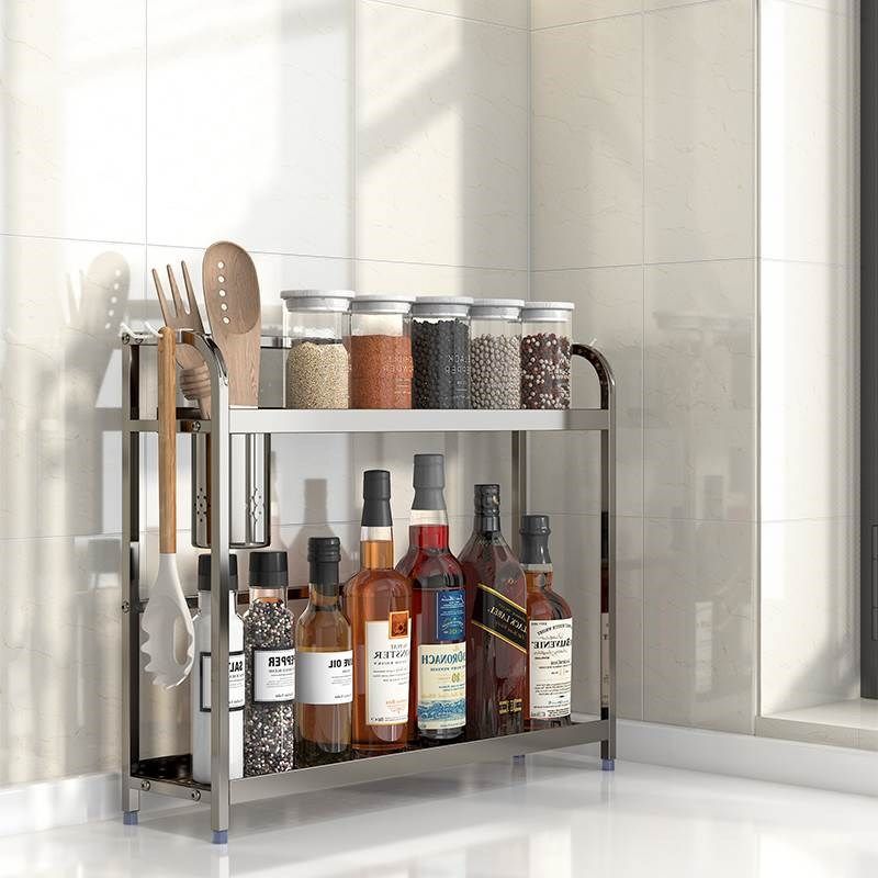 厨房调料置物架筷子刀架台面多功能调味厨具M用品收纳架多层不锈,厨房/烹饪用具,调料置物架,淘宝优惠券,粉丝福利购,淘宝优惠卷
