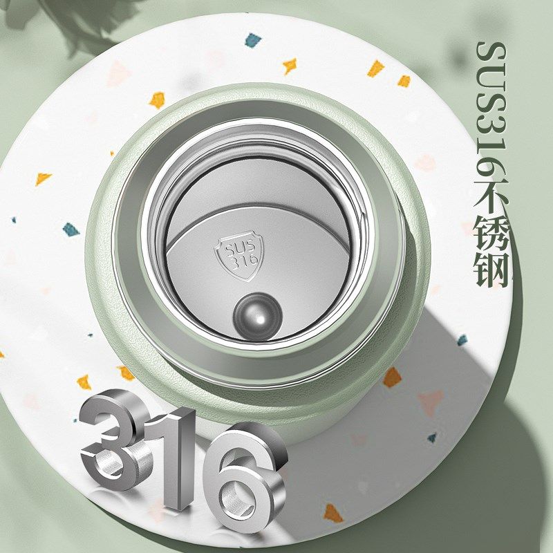 316不锈钢保温杯女生儿童学生大容量水杯高颜值R泡茶杯子便携水壶