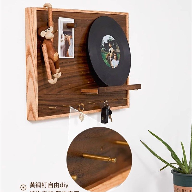 电表箱装饰画g配电箱遮挡改造创意置物架黑胡桃实木洞洞电闸盒挂,家居饰品,电表箱装饰画,淘宝优惠券,粉丝福利购,淘宝优惠卷