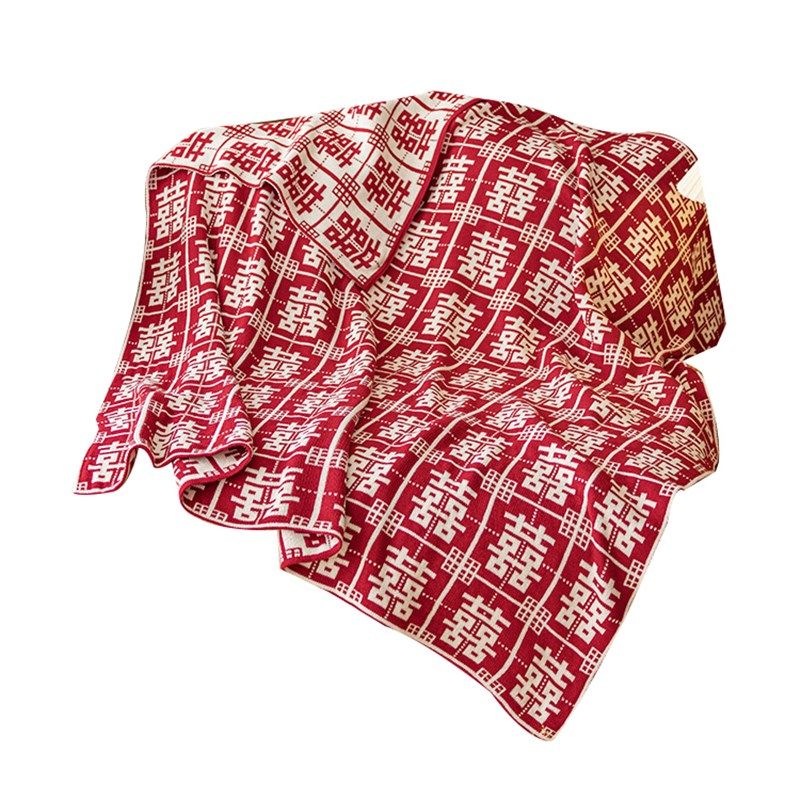 结婚喜字毛毯盖毯婚房针织v午睡毯中式红色沙发用毯子喜庆毛巾被,节庆用品/礼品,婚房装扮用品,淘宝优惠券,粉丝福利购,淘宝优惠卷