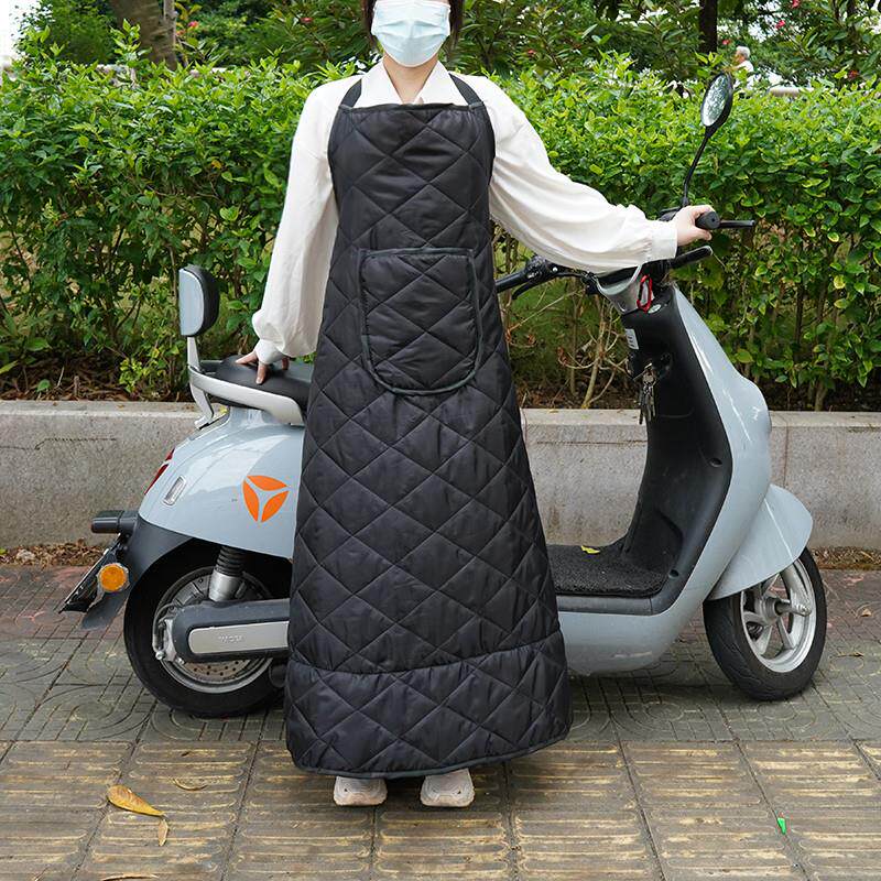 电动车挡风围裙冬季电动车挡风半身裙加绒加厚骑行挡风裙电瓶车防