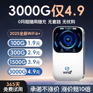 fi6全國通用高速流量便攜式 wifI車用租房上網免插卡路由器熱點無線網卡 移動網絡寬帶wi 隨身無線wifi2025新款